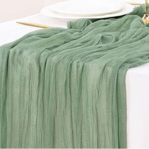 New not used cheesecloth table runner